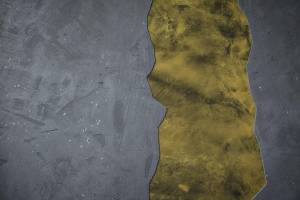 Wand in grau und grün